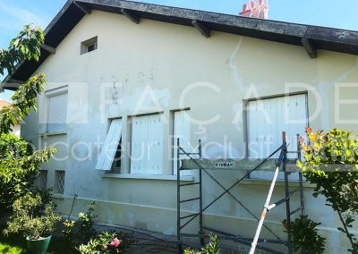 Maison en rénovation, échafaudage, 3R Façades.