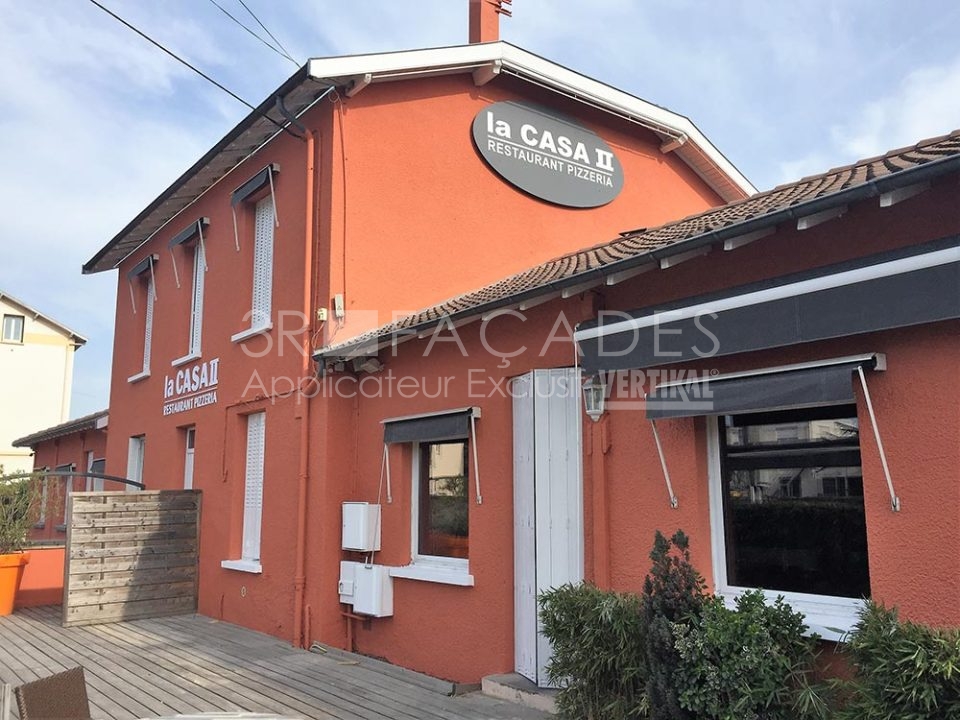 ravalement de façade en résine semi epaisse à Neuville sur Saone